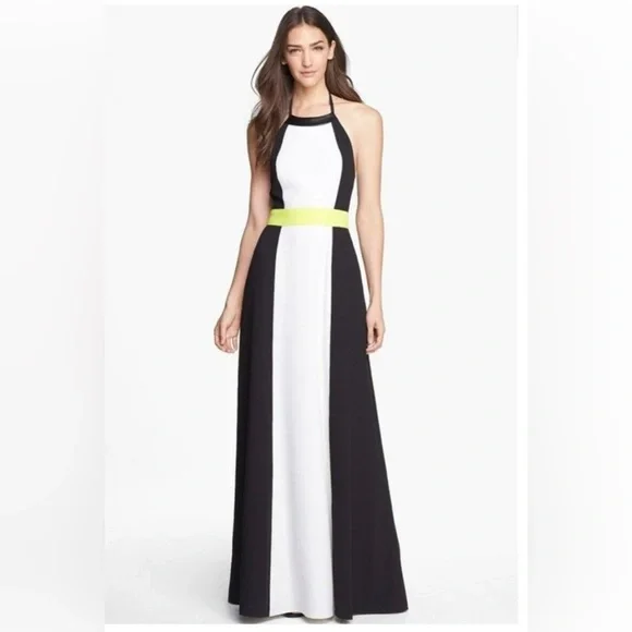 Vince Camuto | Dresses | Vince Camuto Colorblock Halter Maxi Dress |  Poshmark